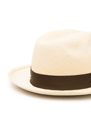 Borsalino side-bow straw sun hat - Neutrals