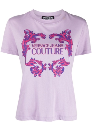 Versace Jeans Couture logo-print cotton T-shirt - Purple