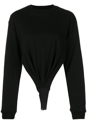 RTA crewneck sweatshirt bodysuit - Black