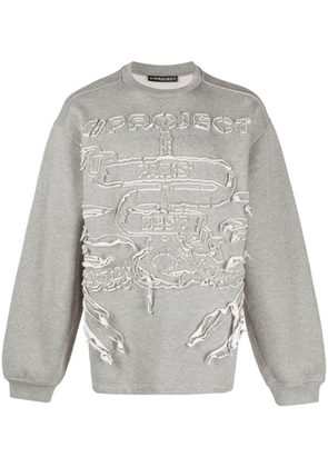 Y/Project Paris' Best distressed cotton sweatshirt - Grey