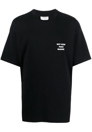 Drôle De Monsieur slogan-print T-shirt - Black
