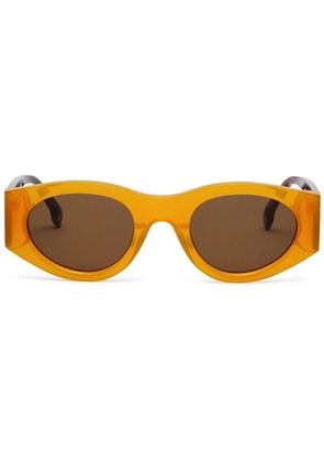 Marcelo Burlon County of Milan Eyewear Pasithea oval-frame sunglasses - Yellow