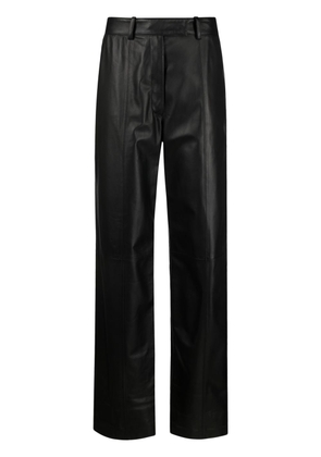 Simonetta Ravizza wide-leg leather trousers - Black