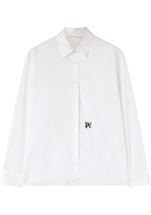 Palm Angels PA monogram cotton shirt - White