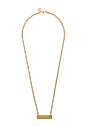 Palm Angels logo-engraved necklace - Gold