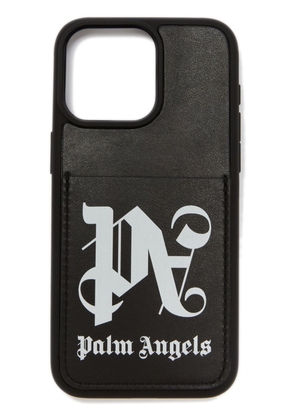 Palm Angels monogram iPhone 15 Pro Max case - Black