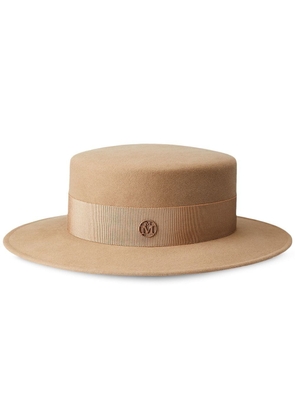 Maison Michel Kiki felt canotier hat - Neutrals