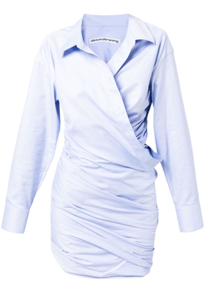 Alexander Wang asymmetric cotton shirtdress - Blue