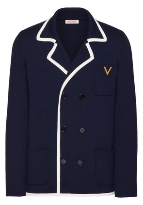Valentino Garavani VGold double-breasted wool jacket - Blue