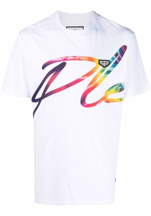 Philipp Plein multicolour signature logo T-shirt - White