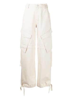Dion Lee wide-leg cargo trousers - White