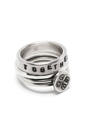 WERKSTATT:MÜNCHEN Come Together ring (set of four) - Silver