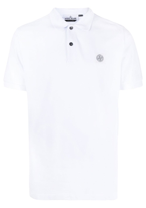 Stone Island Compass-patch polo shirt - White