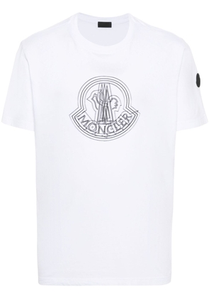 Moncler appliqué-logo cotton T-shirt - White
