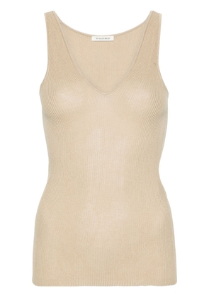 By Malene Birger Rory ribbed tank top - Neutrals