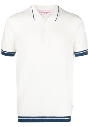 Orlebar Brown Maranon stripe-trim polo shirt - White