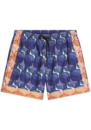 DRIES VAN NOTEN geometric-print swim shorts - Blue