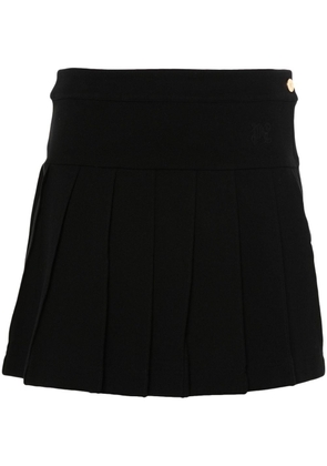 Palm Angels monogram-embroidered mini skirt - Black