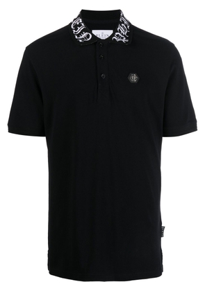 Philipp Plein TM short-sleeve polo shirt - Black