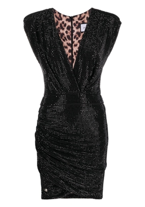 Philipp Plein crystal-embellished minidress - Black