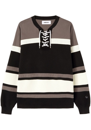 AMBUSH striped organic cotton sweatshirt - Black