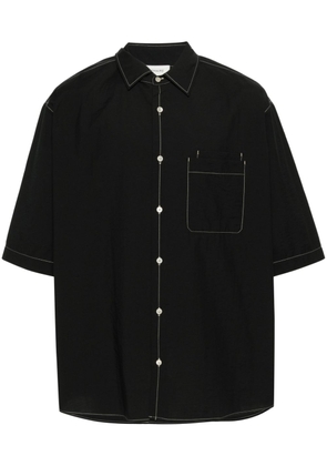 LEMAIRE contrast-stitching shirt - Black