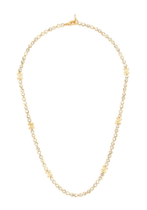 Palm Angels Monogram crystal-embellished necklace - Gold