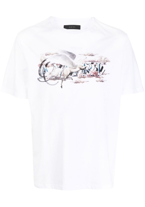 AMIRI pegasus-print cotton T-shirt - White