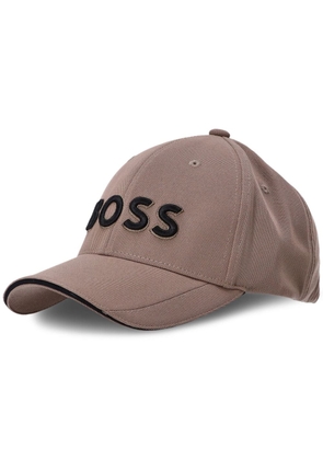 BOSS logo-lettering baseball cap - Brown