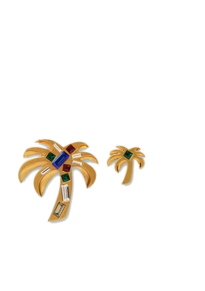 Palm Angels Palm rhinestone-embellished earrings - Gold