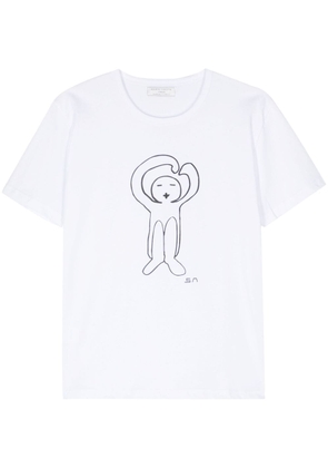 Société Anonyme logo-print cotton T-shirt - White