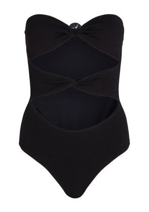 Karl Lagerfeld Fan Charm strapless swimsuit - Black