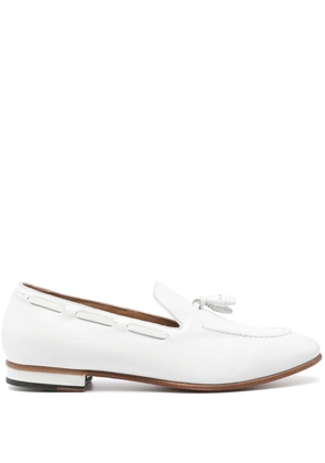 Francesco Russo tassel-detail leather loafers - White