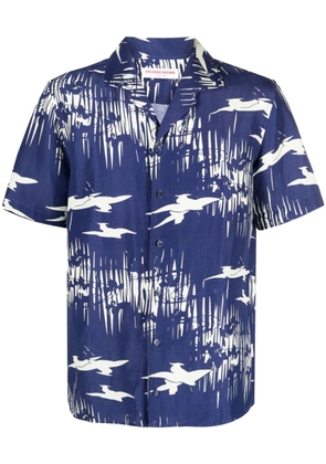 Orlebar Brown Hibbert graphic-print shirt - Blue