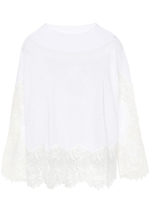 Ermanno Scervino lace knitted top - White