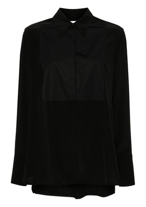 Victoria Beckham panel-detail silk shirt - Black