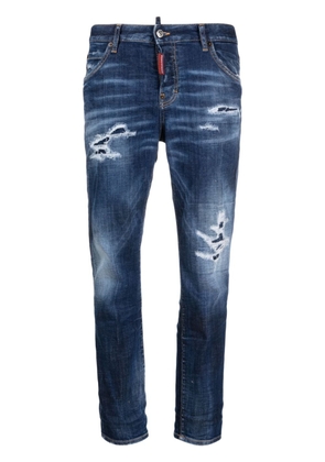 Dsquared2 mid-rise distressed skinny jeans - Blue