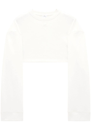 Courrèges Cocoon cotton cropped sweatshirt - White