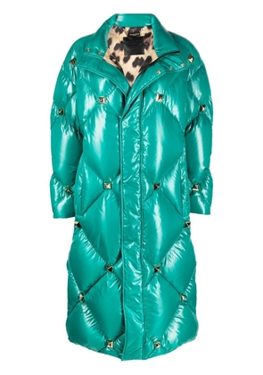 Philipp Plein quilted studded padded coat - Green