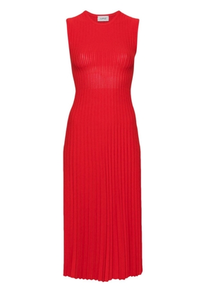 MRZ pleated knitted midi dress - Red