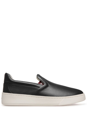 Bally logo-embossed leather sneakers - Black