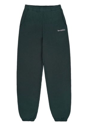Sporty & Rich Serif Logo cotton track pants - Green