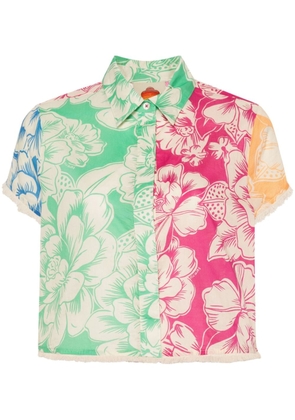FARM Rio floral-print cotton shirt - Pink