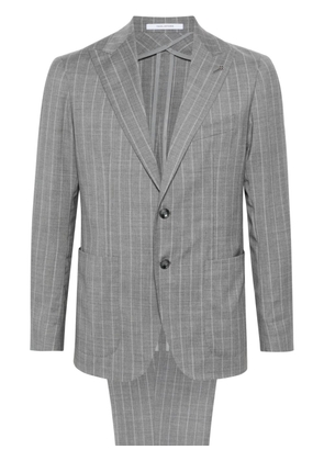 Tagliatore single-breasted striped wool suit - Grey