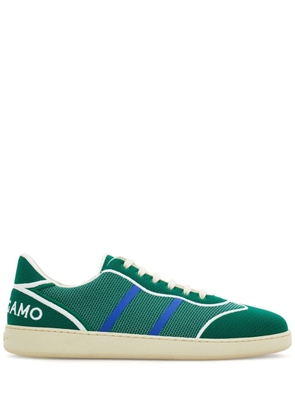 Ferragamo logo-embroidered panelled sneakers - Green