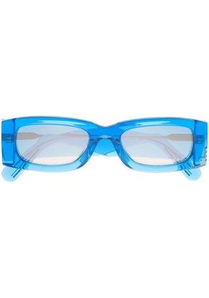 Gcds logo-plaque rectangle-frame sunglasses - Blue