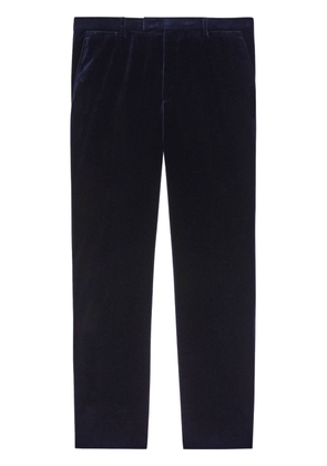 Gucci mid-rise tailored velvet trousers - Blue