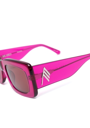 Linda Farrow x The Attico Marfa rectangle-frame sunglasses - Pink