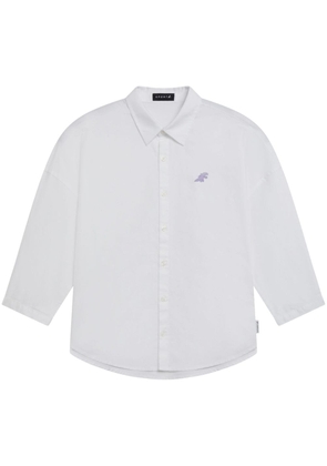 SPORT b. by agnès b. Dino Embroidery cotton shirt - White