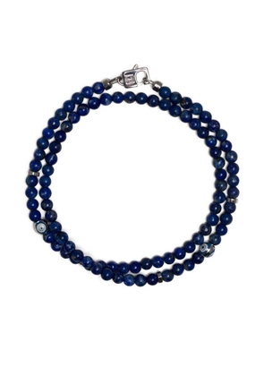 Tateossian silver-plated beaded necklace - Blue